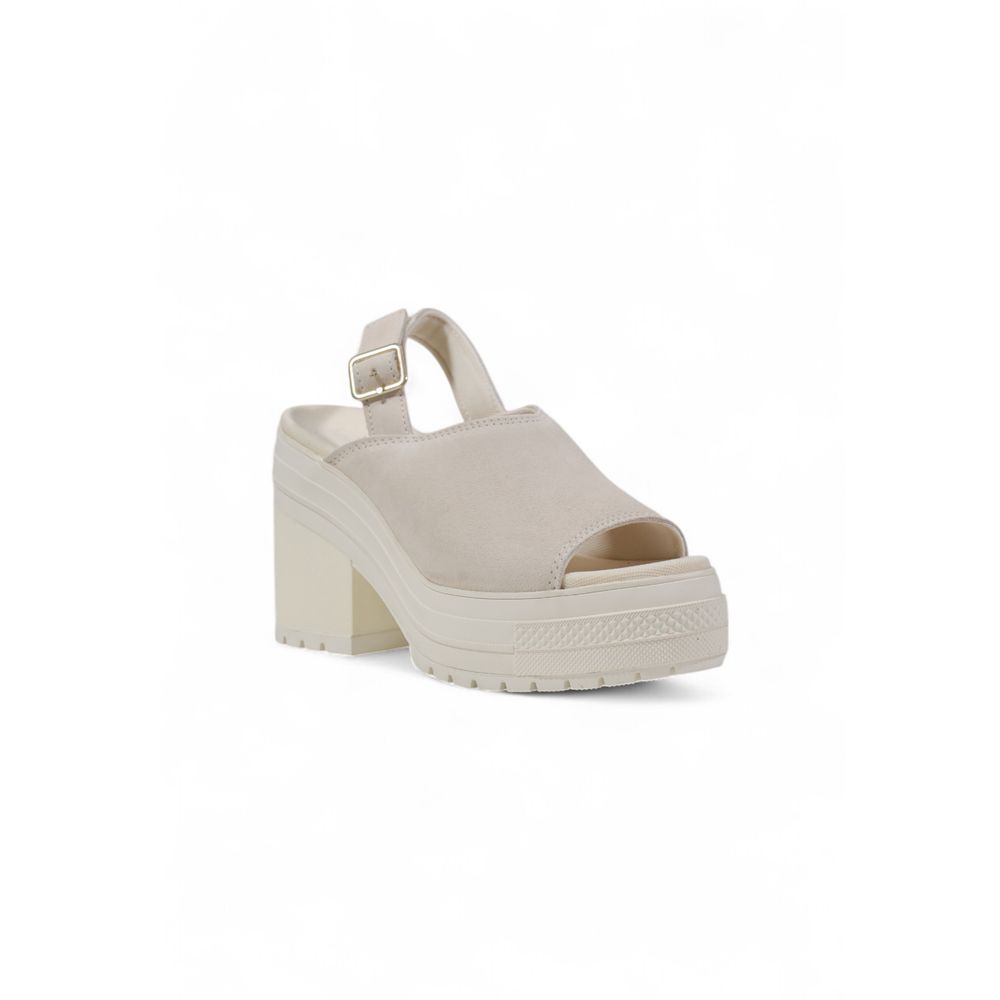 Converse Beige Suede Leather High Heel Pumps