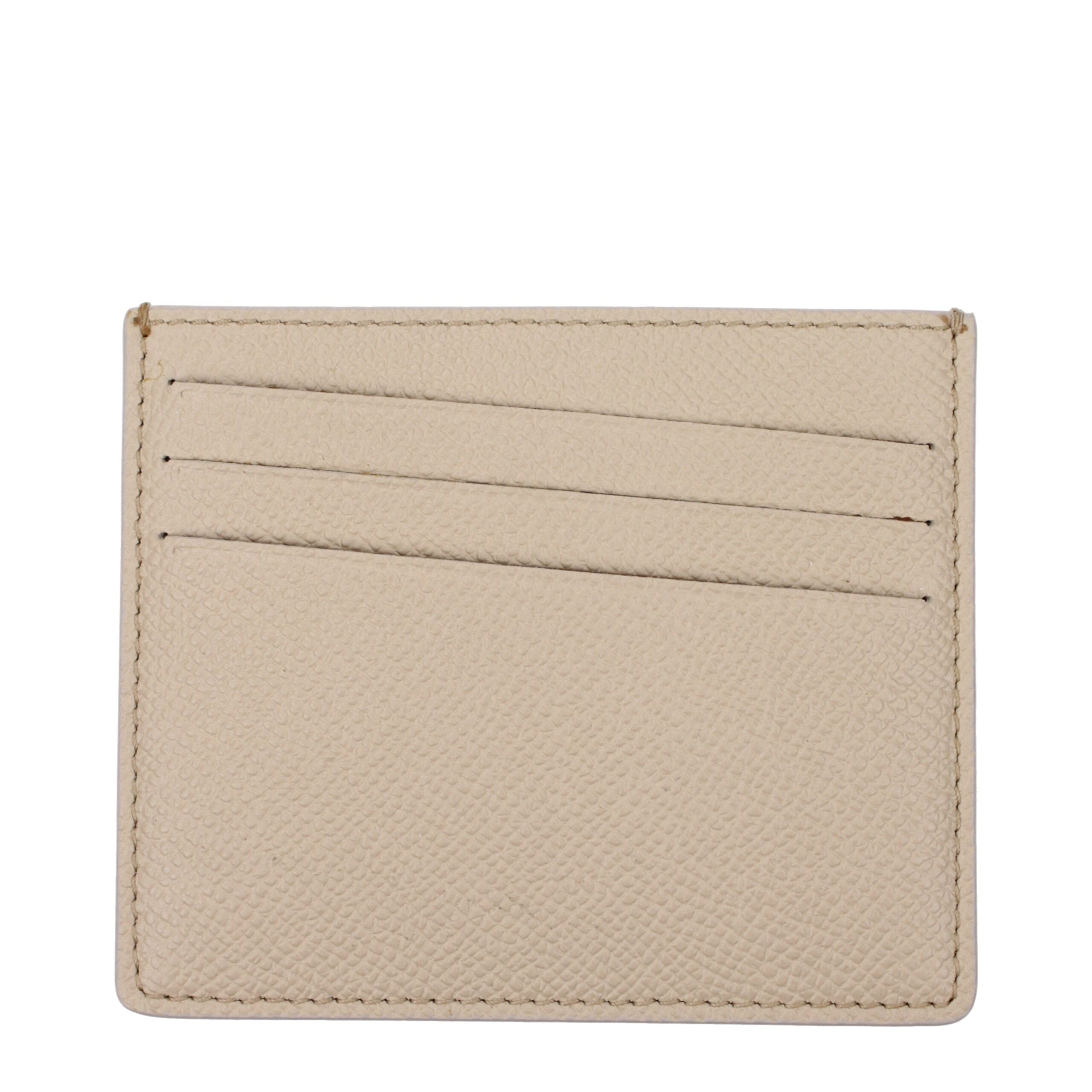 Maison Margiela Beige Leather Cardholder