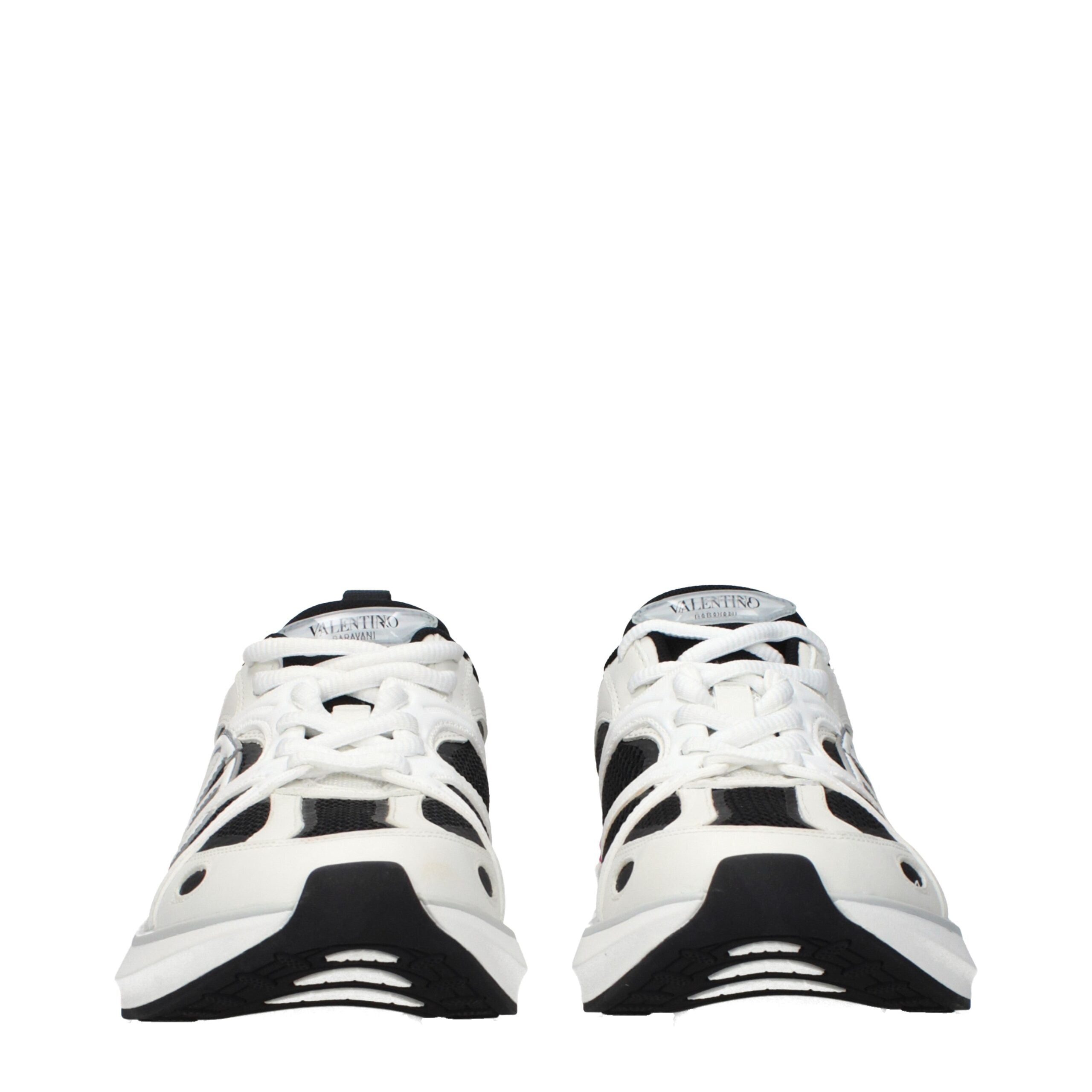 Valentino Garavani White Fabric Athletic Sneakers
