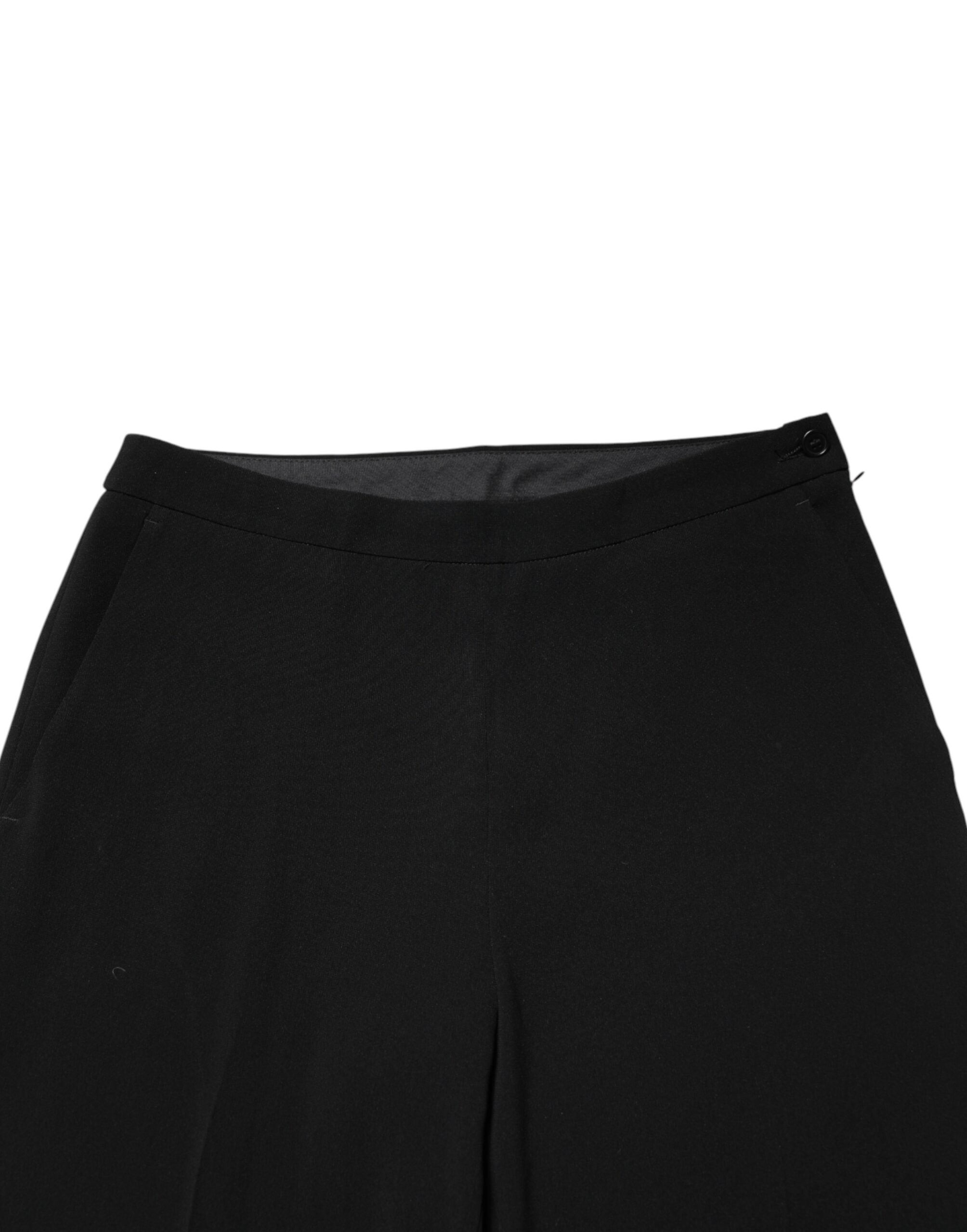 Aspesi Black High Waist Zip Straight Chino Trouser Pants