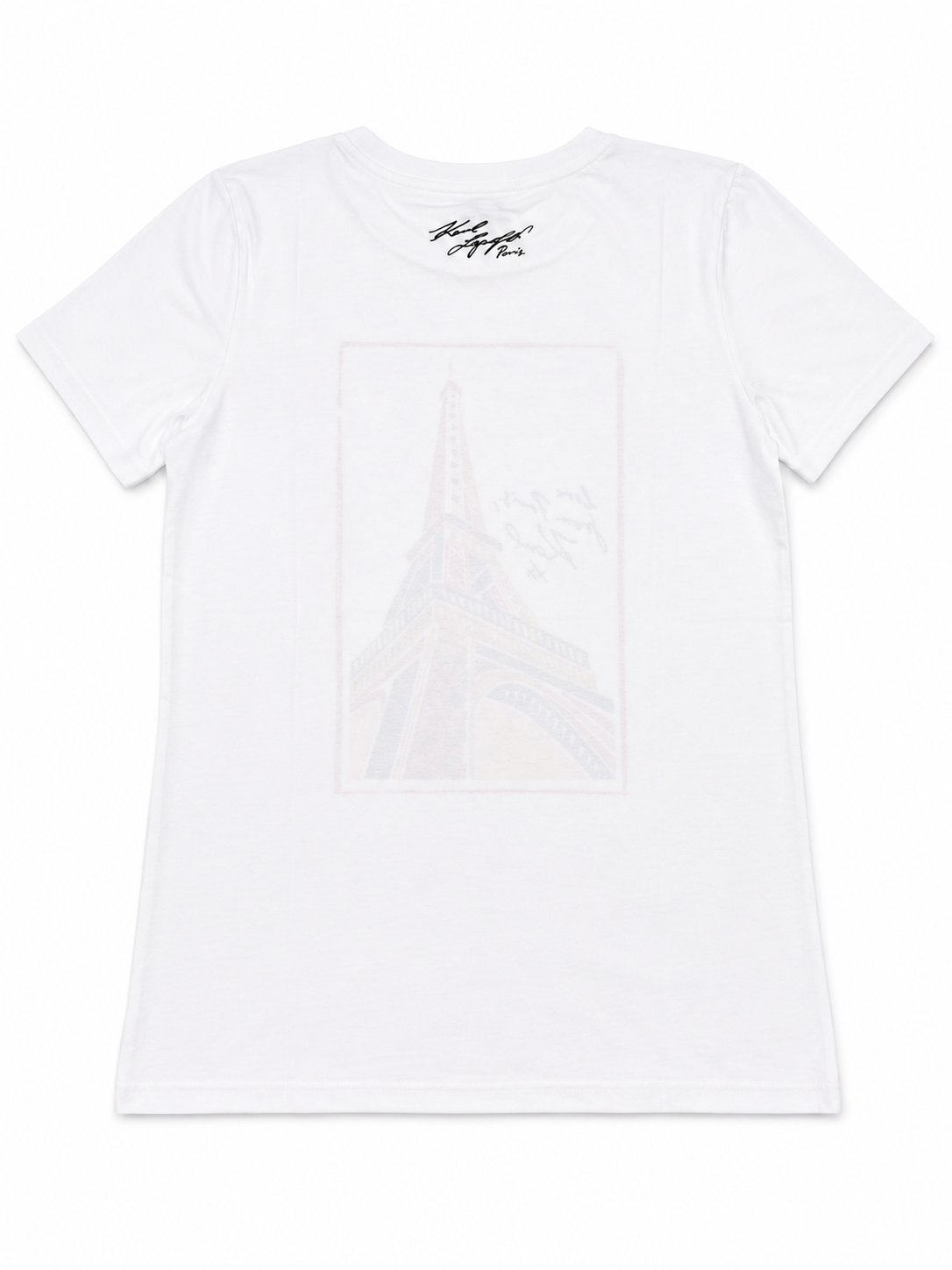 Karl Lagerfeld T-Shirt Multicolour Eiffel Tower graphic print - White