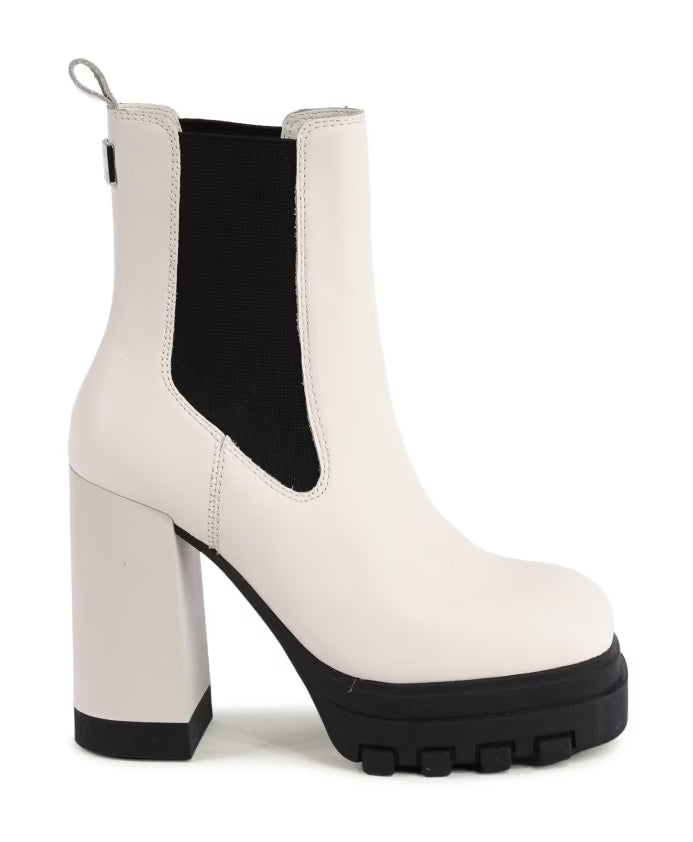 Tommy Hilfiger White Leather Ankle Boots