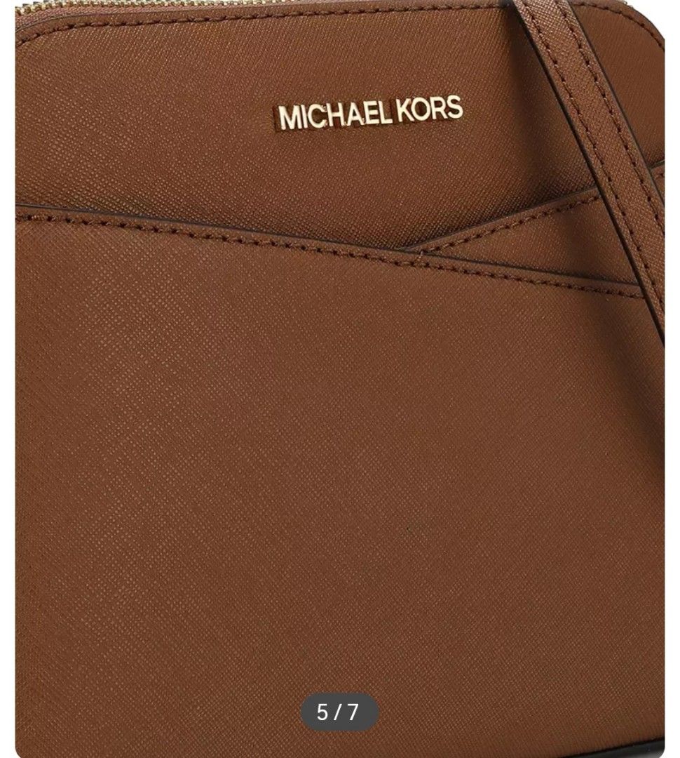 Michael Kors Jet Set Medium Dome Crossbody – Brown