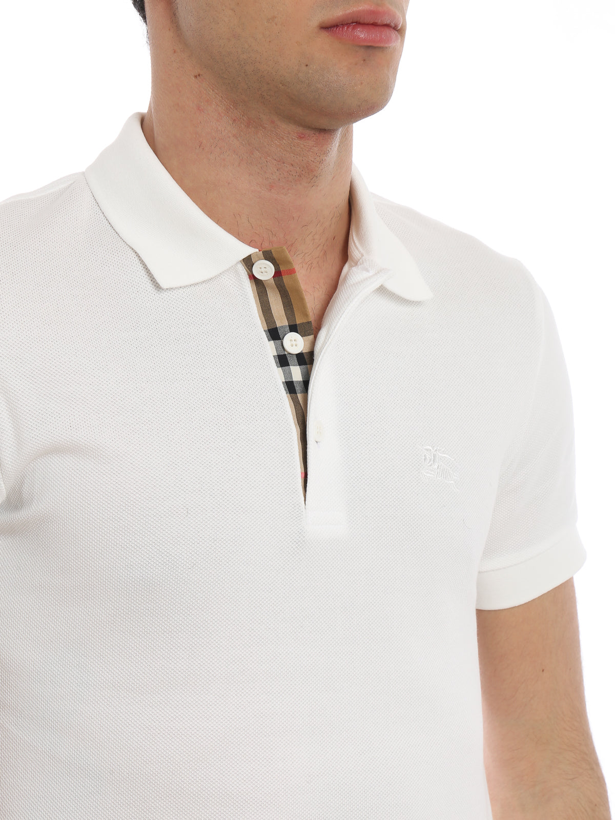 Burberry Hartford Classic Cotton Polo - White