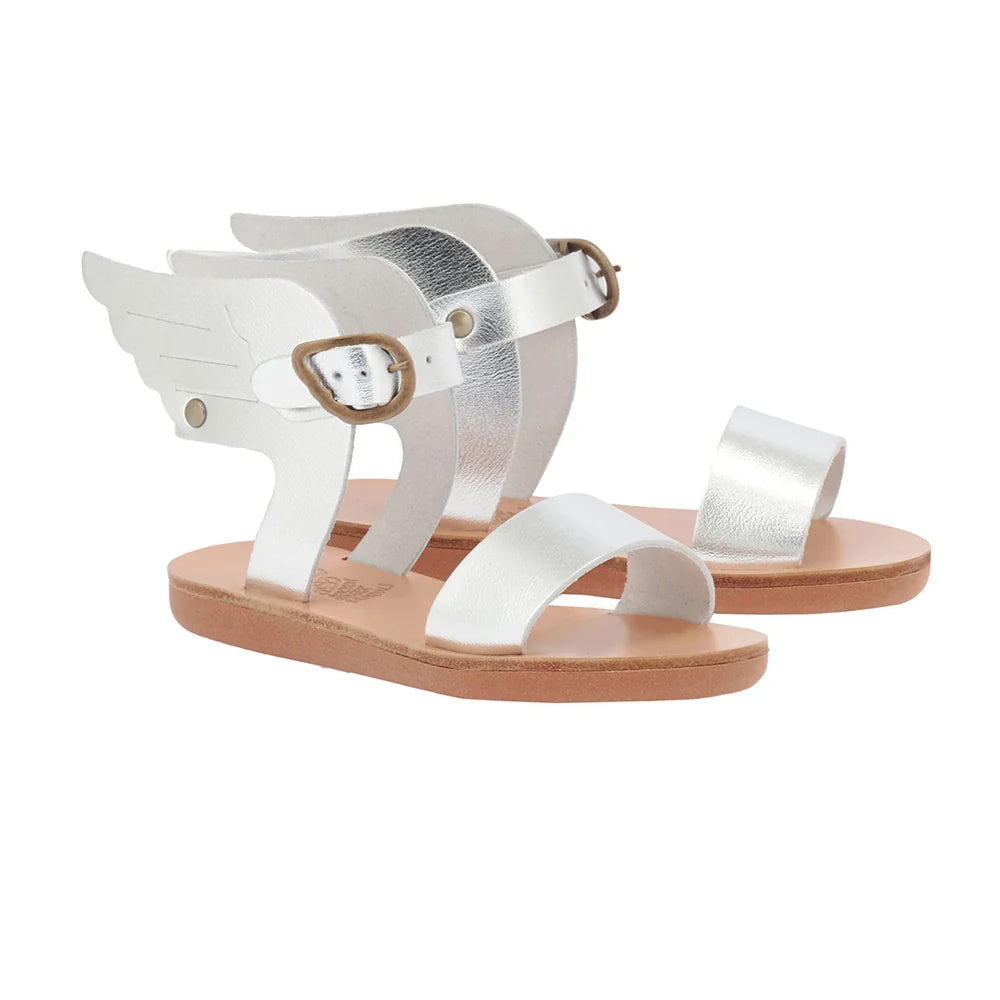 Ancient Greek Sandals Little ikaria soft silver
