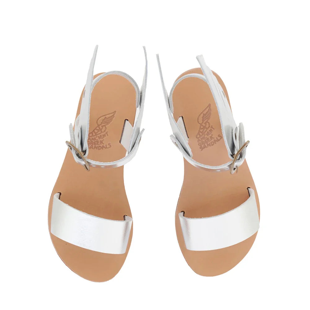 Ancient Greek Sandals Little ikaria soft silver