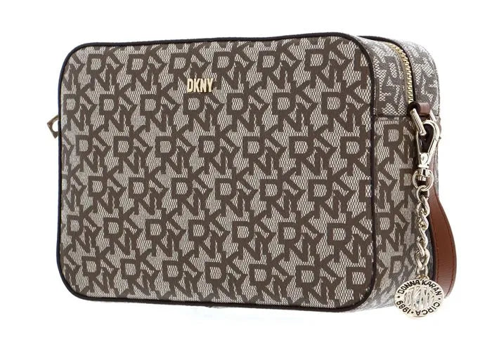 DKNY Monogram Camera Crossbody – Beige Brown