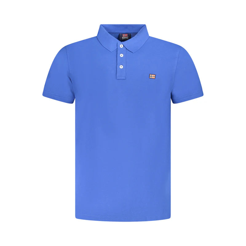 Norway 1963 Short Sleeve Polo Men Blue Logo