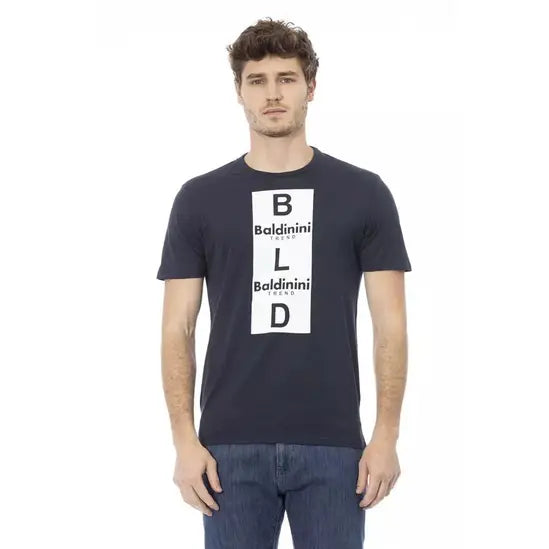 Baldinini Trend Classic Fit Cotton T-Shirt with Short Sleeves and Graphic Print-
