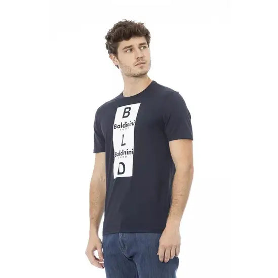 Baldinini Trend Classic Fit Cotton T-Shirt with Short Sleeves and Graphic Print-