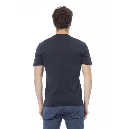 Baldinini Trend Classic Fit Cotton T-Shirt with Short Sleeves and Graphic Print-