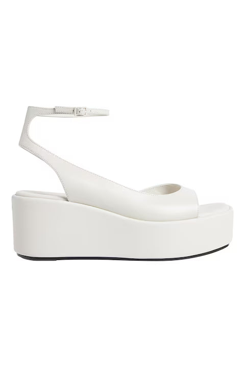 Calvin Klein Wedge Deep Toe Sandal - Ecru