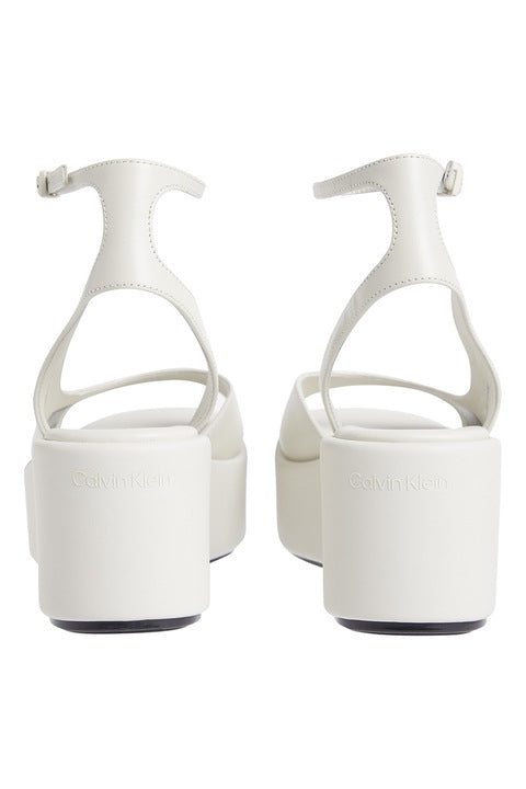 Calvin Klein Wedge Deep Toe Sandal - Ecru