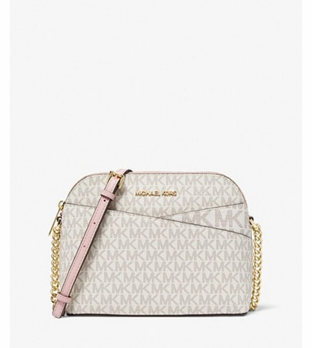 Michael Kors Jet Set Medium Dome Crossbody – Powder Blush Multi