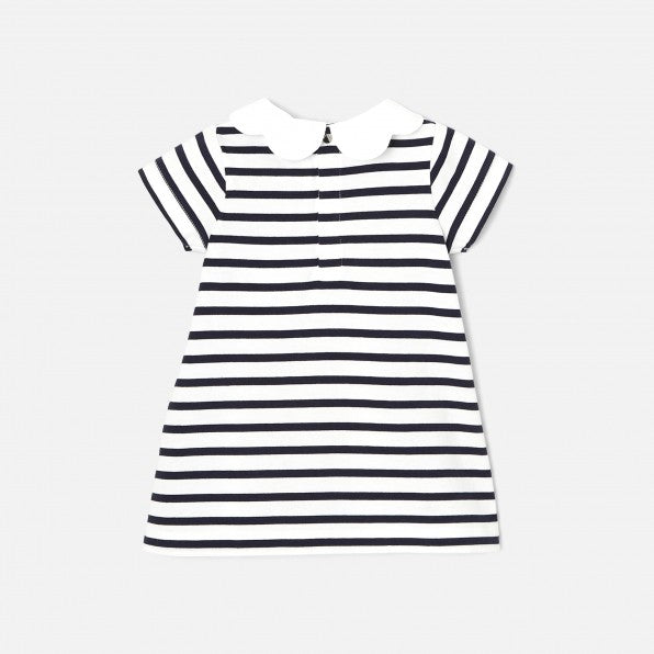 Jacadi Robe a manche Gigogne - Blanc/Marine