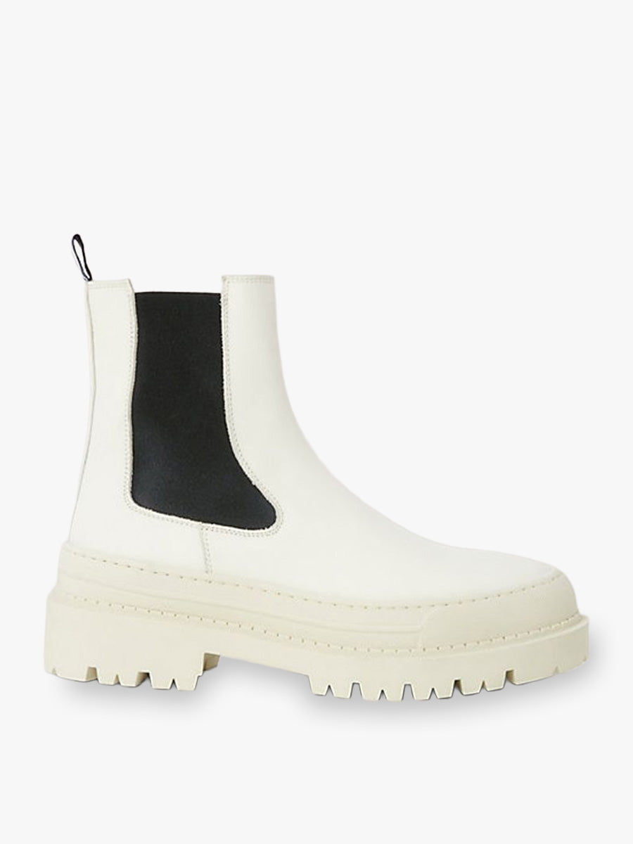 Tommy Hilfiger White Leather Ankle Boots